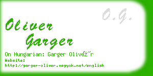 oliver garger business card